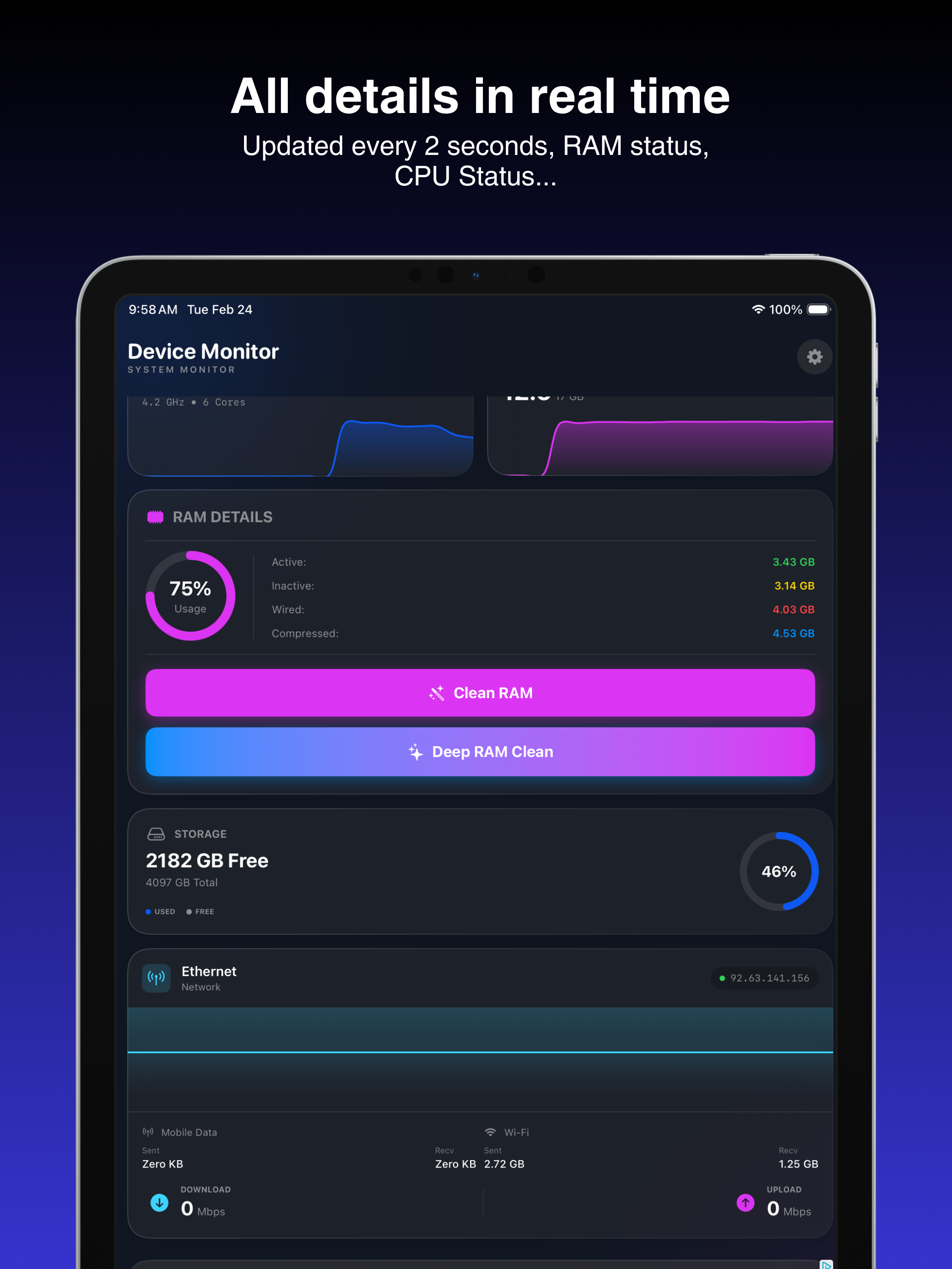 Device Monitor + System Status screenshot 6