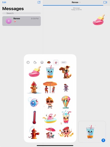 August Heat Wave Stickers iPad screenshot