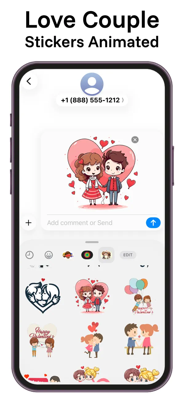 Screenshot #3 pour Love Couple Stickers Animated