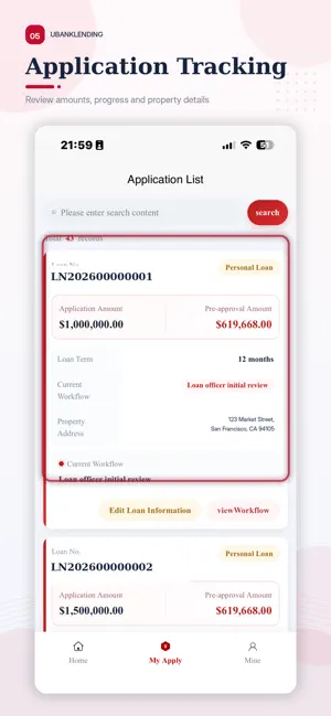 Ubanklending screenshot 2