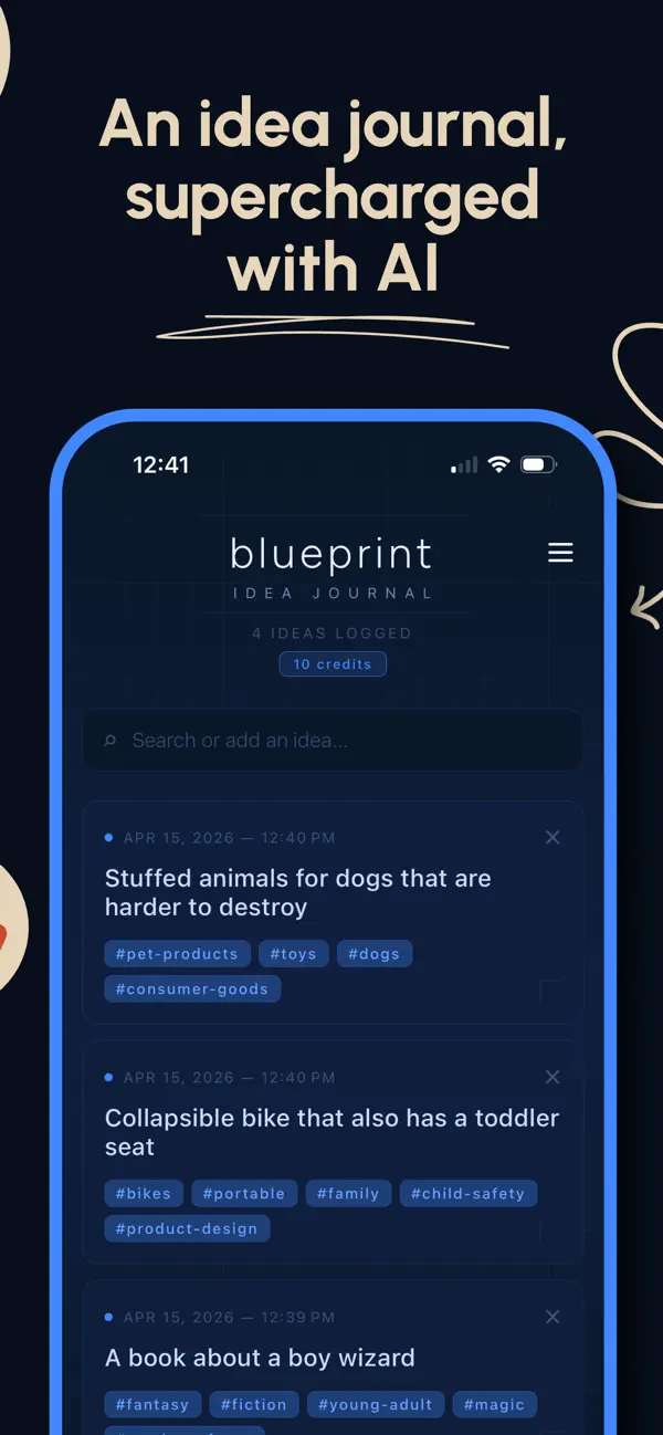 Screenshot #1 pour blueprint - idea journal
