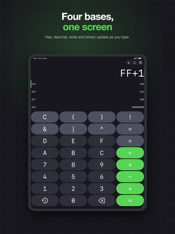 Programmer Calculator: Hex iPad screenshot 1