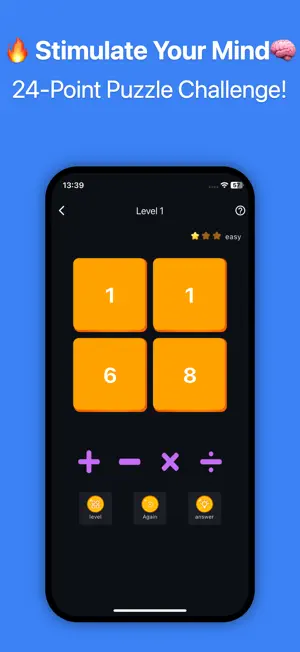 Make 24: Mental Math Cards screenshot 1