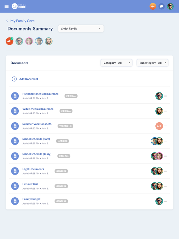 The Family Core iPad screenshot 4 - Productivity app