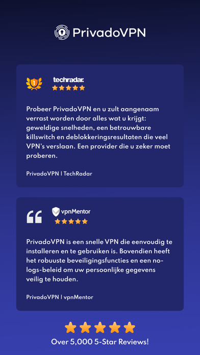PrivadoVPN - Veilige VPN screenshot 5