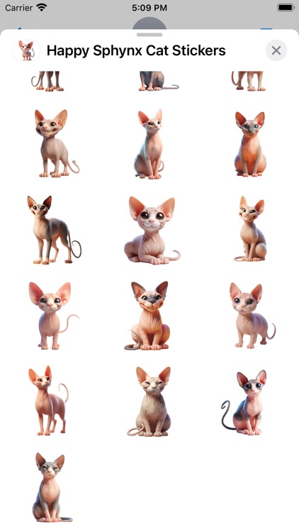 Happy Sphynx Cat Stickers