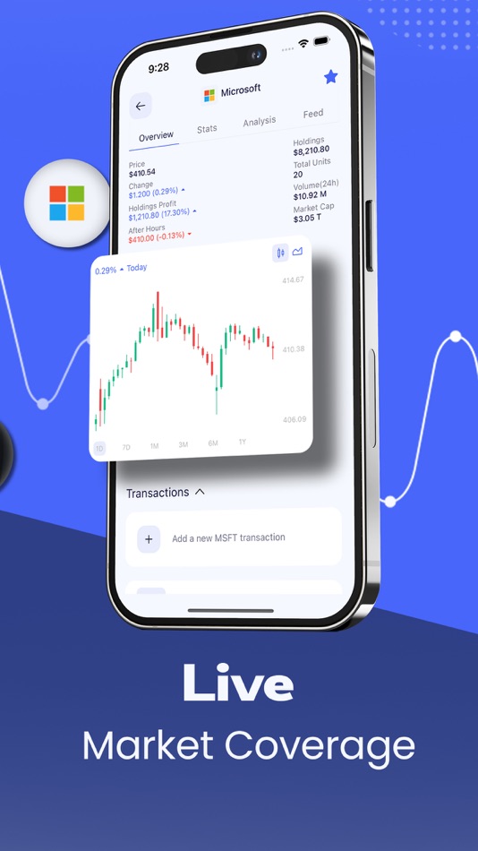 #2. Portfolio X - Stock Tracker (iOS) Podle: Popa Alexandru