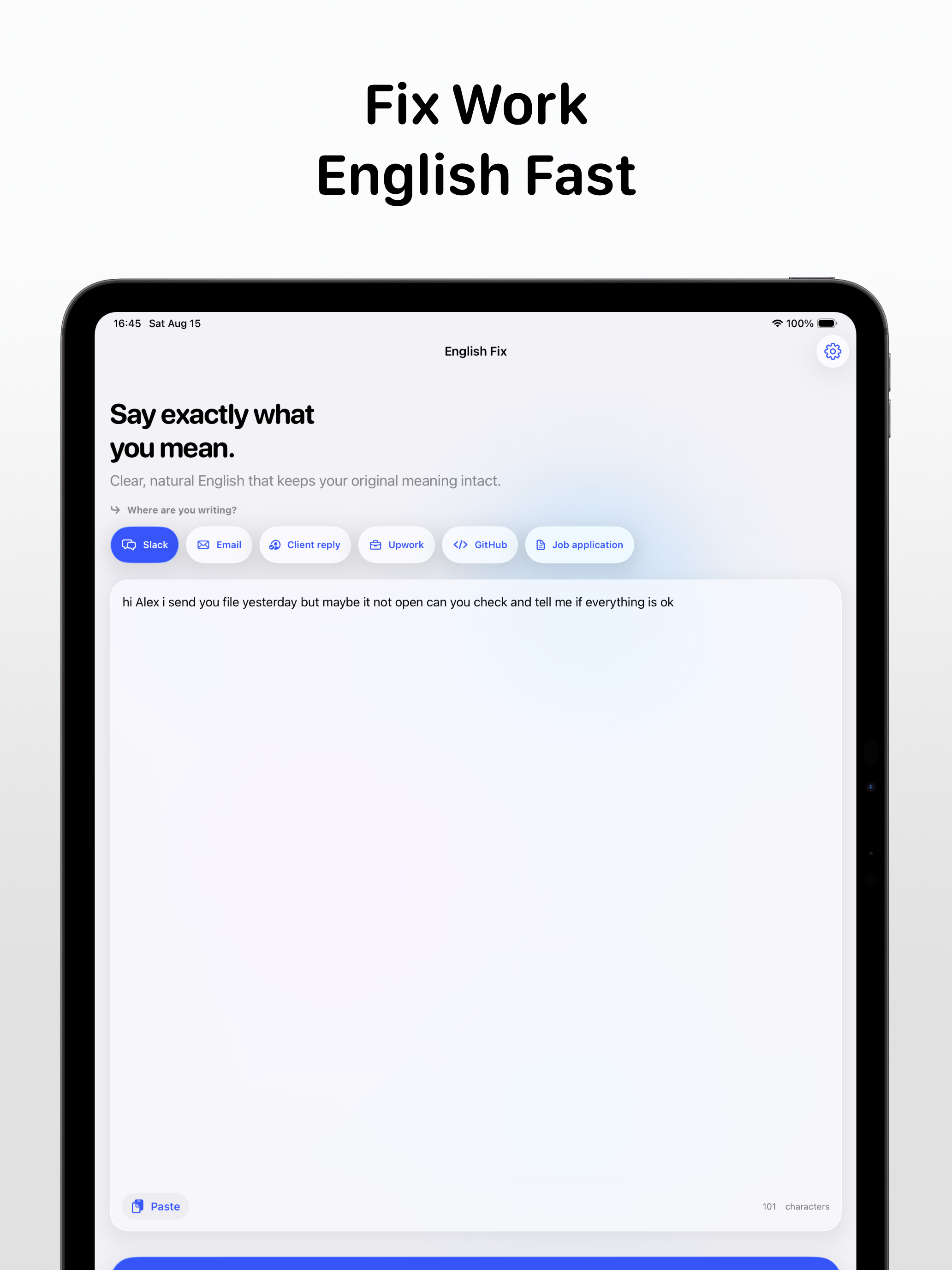English Fix: Grammar AI screenshot 5