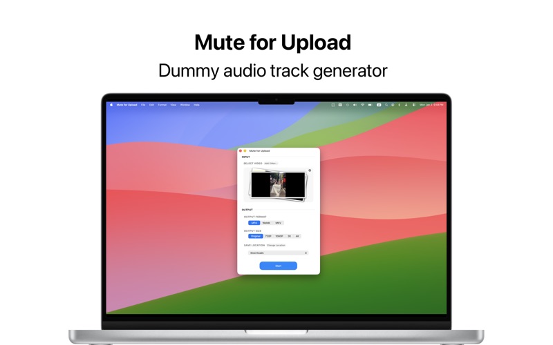 Mute for Upload app screenshot