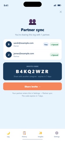 Lullwise: Baby Feed & Nap Log Screenshot 3 of 6