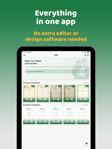 Aqd - Nikah Certificate iPad screenshot