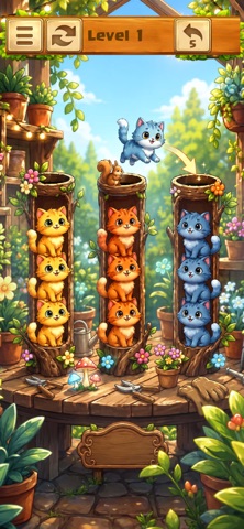 Gentle Cat Sort Puzzle Game Screenshot 1 of 4