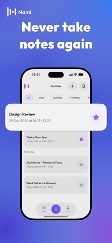 Nami: AI Voice Notes Screenshot 1 of 8
