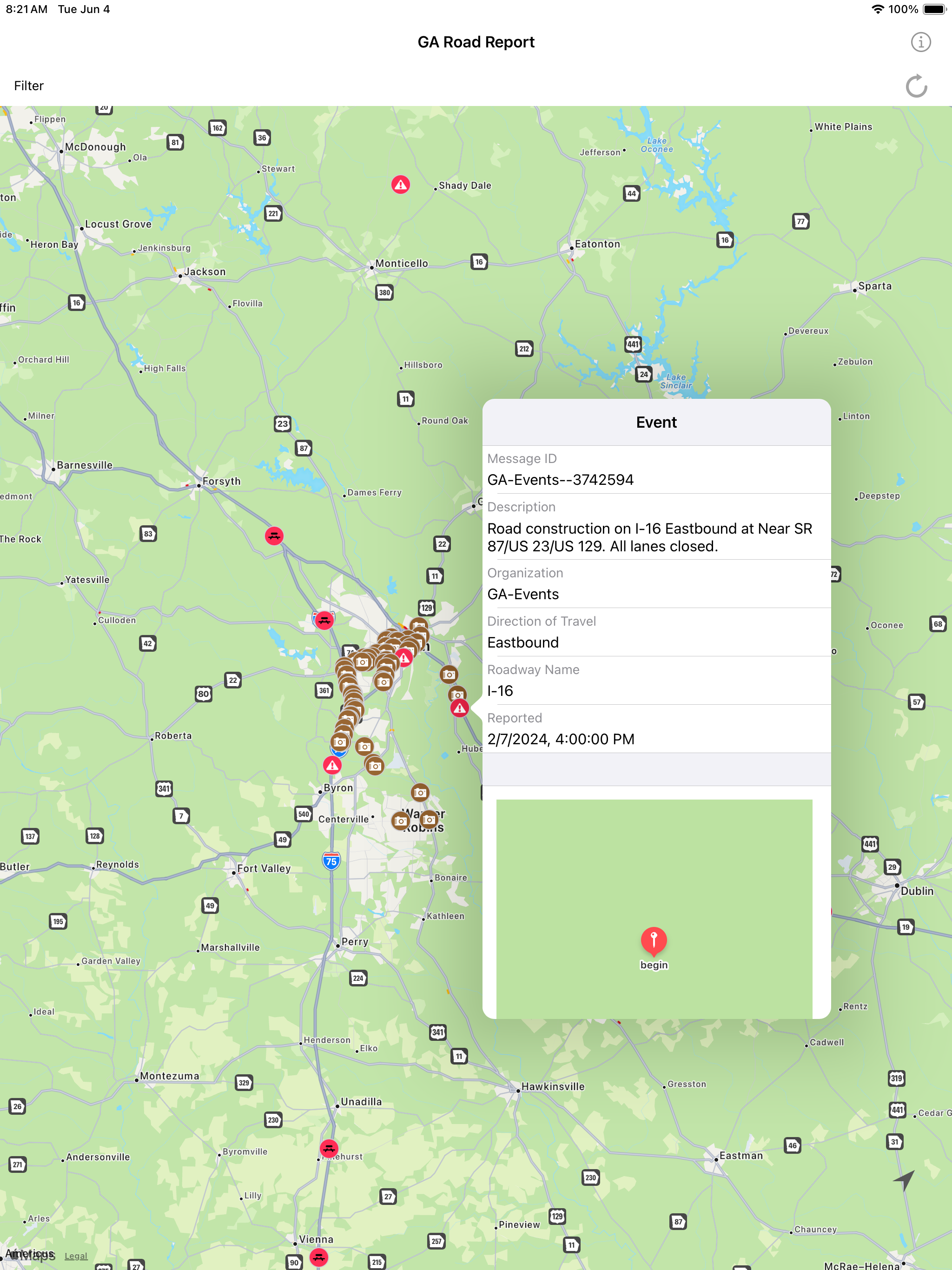 Georgia Road Report