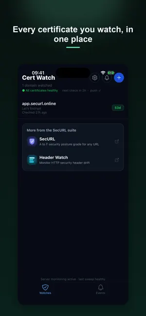 Cert Watch: SSL Expiry Alerts screenshot 3