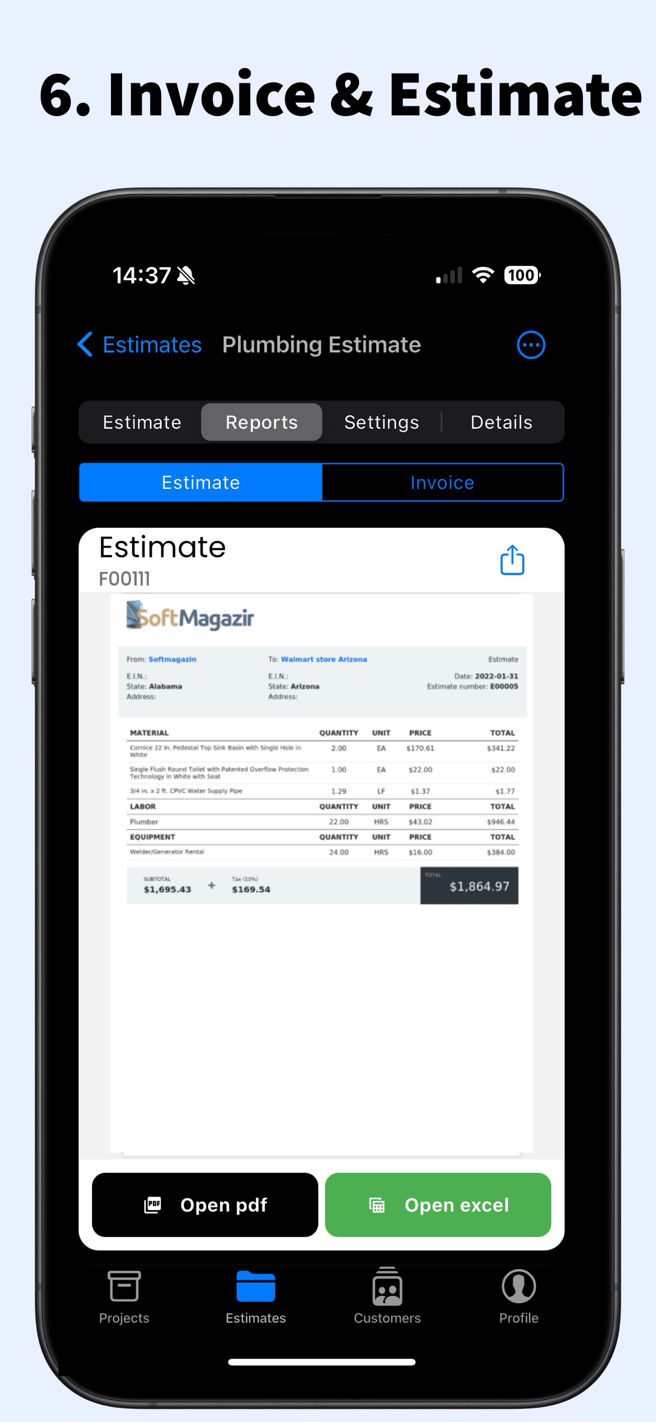 Contractor Estimator