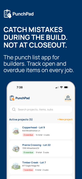 PunchPad: Punch List App Screenshot 1 of 6