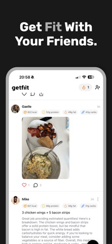 Calorie Counter - Getfiit iPhone screenshot