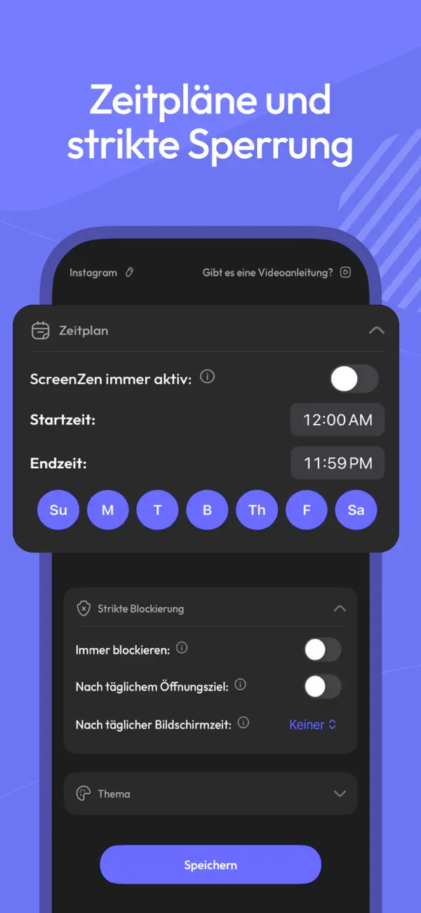 ScreenZen- Screen Time Control iPhone App Screenshot 5 – Produktivität