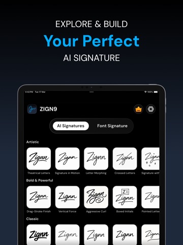 AI Signature Maker ⁃ Generator iPad screenshot