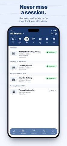 Rowbot App screenshot
