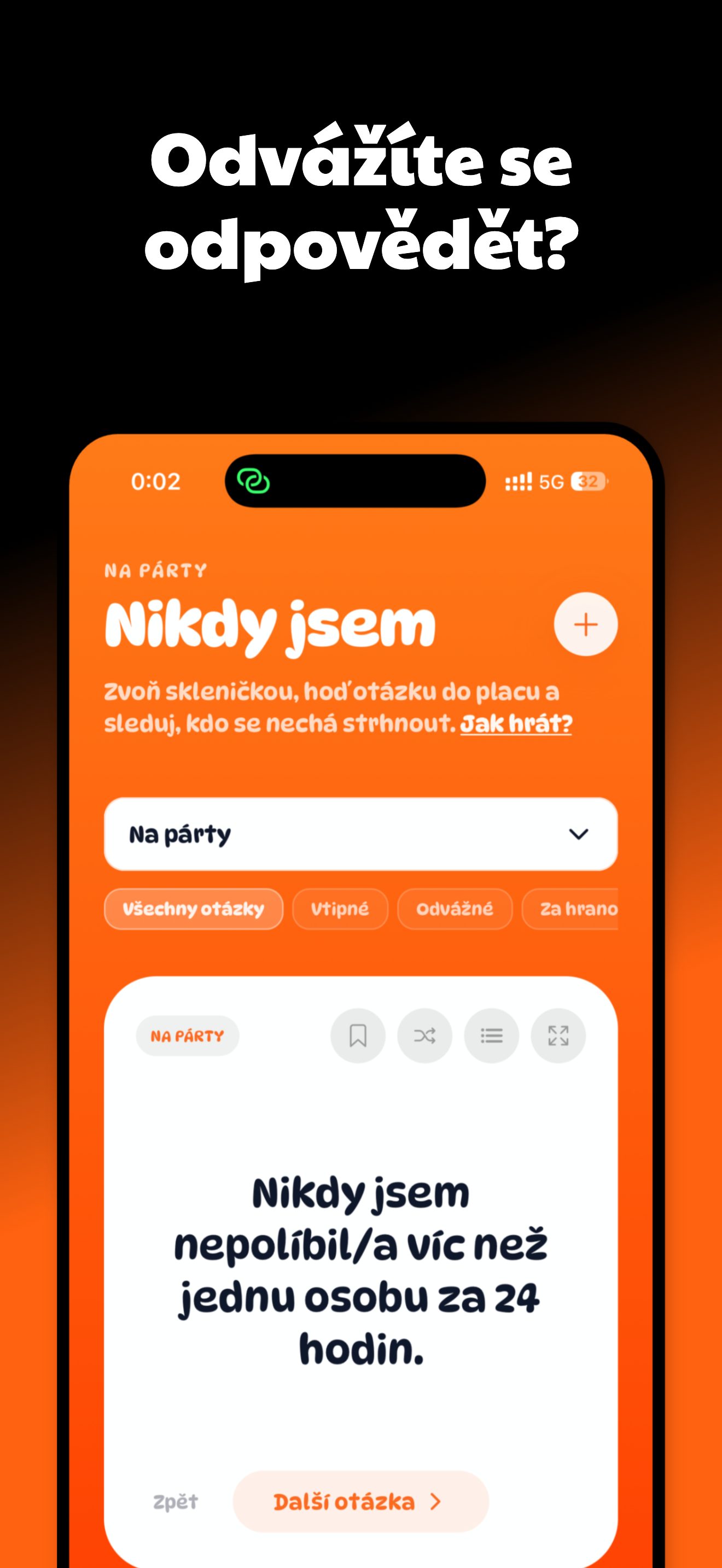 Nikdy jsem! Otázky (CZ)