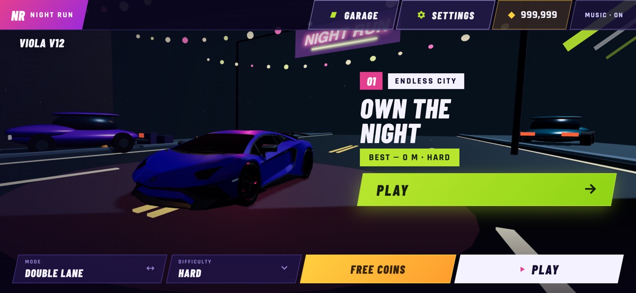 Screenshot 1 of Night Run: City Driver