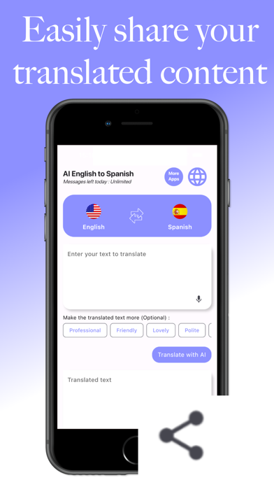 AI English-Spanish Translator Screenshot