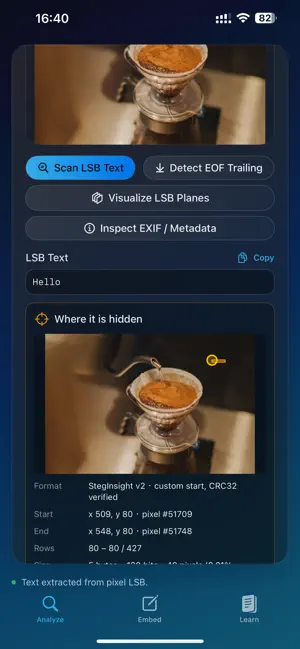 StegInsight screenshot 2