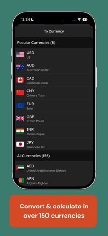 Splits - Currency Calculator screenshot