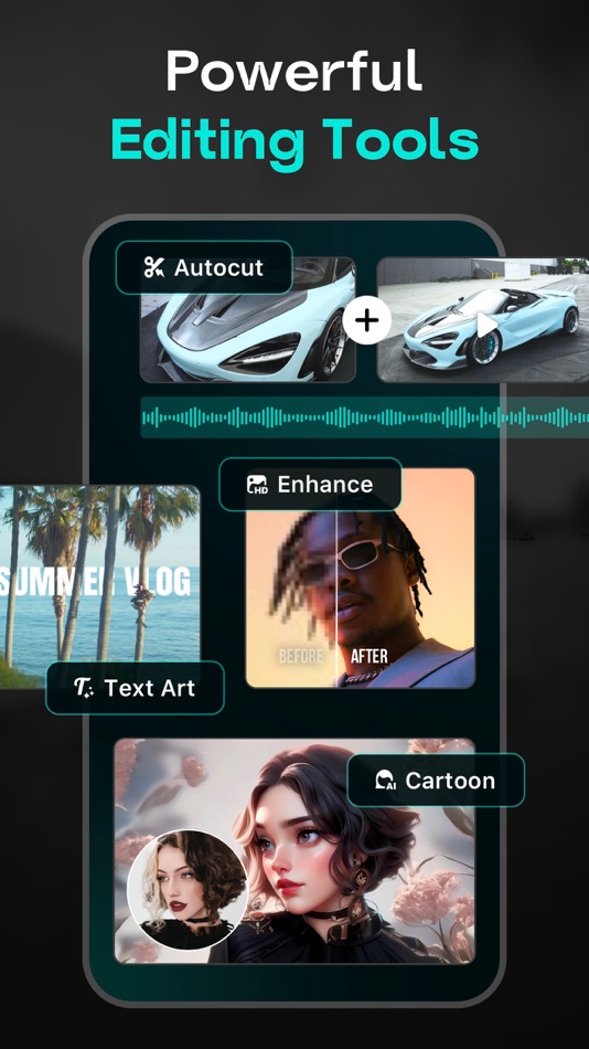 #7. Reels Editor, AI Video: inMelo (iOS) โดย: APPBYTE PTE. LTD.