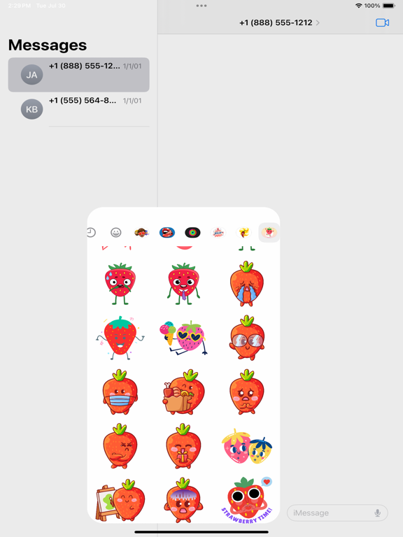 Screenshot #6 pour StrawBerry Stickers Pack