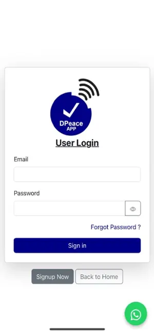 DPeace App. screenshot 1