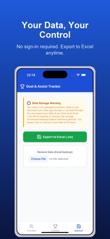 Goals & Assists Tracker screenshot