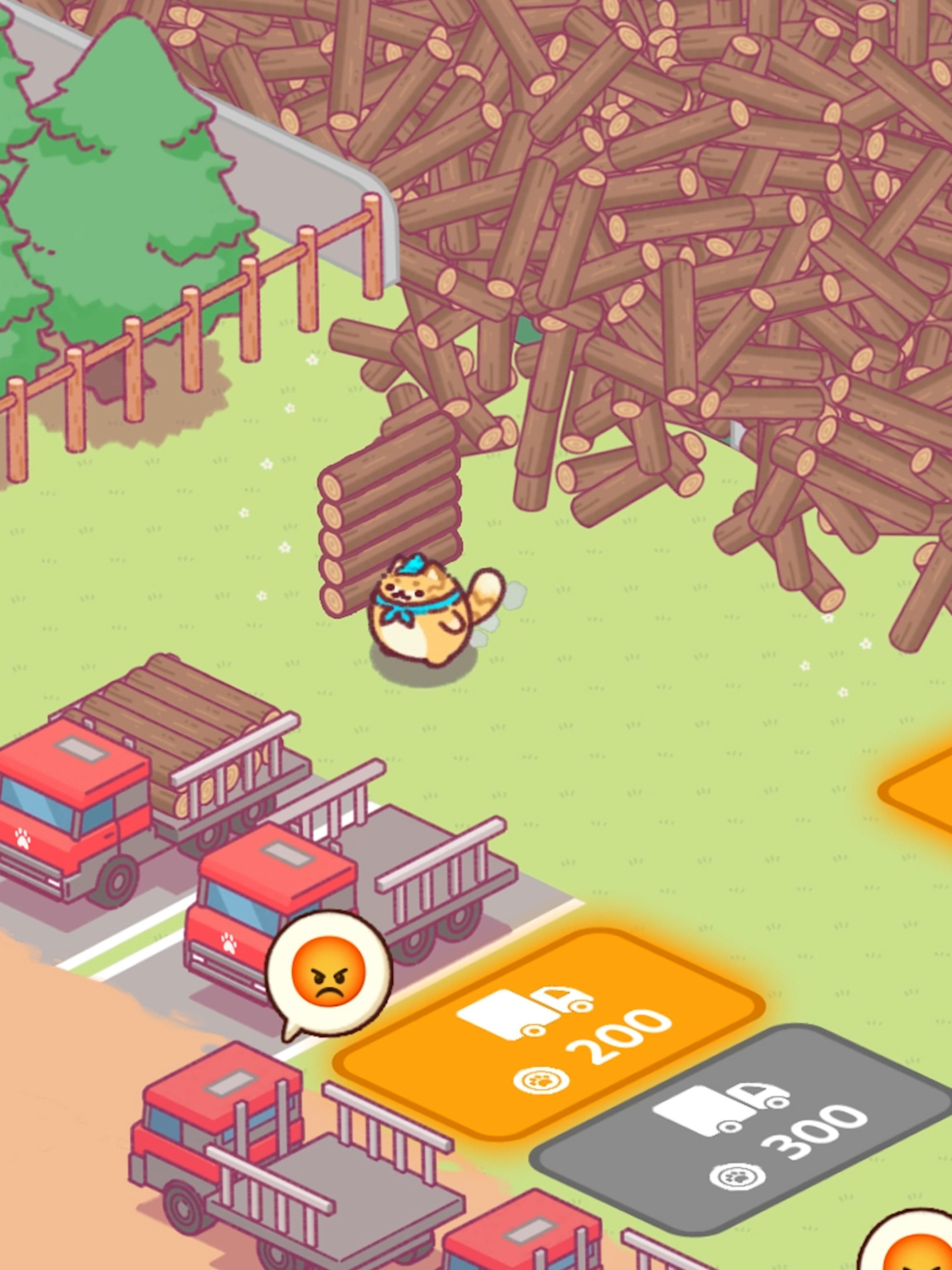 Idle Lumbercat - Wood Games