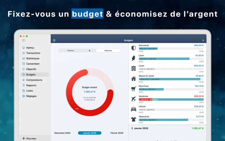 Capture d'écran de MoneyStats Pro sur iPhone 3
