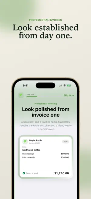 Invoice Maker - MapleFlow screenshot 1