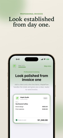 Invoice Maker - MapleFlow iPhone screenshot