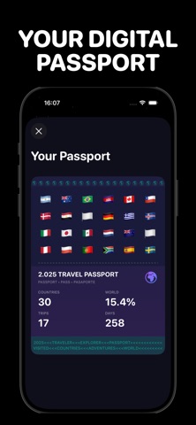 Visited Countries Map Tracker screenshot