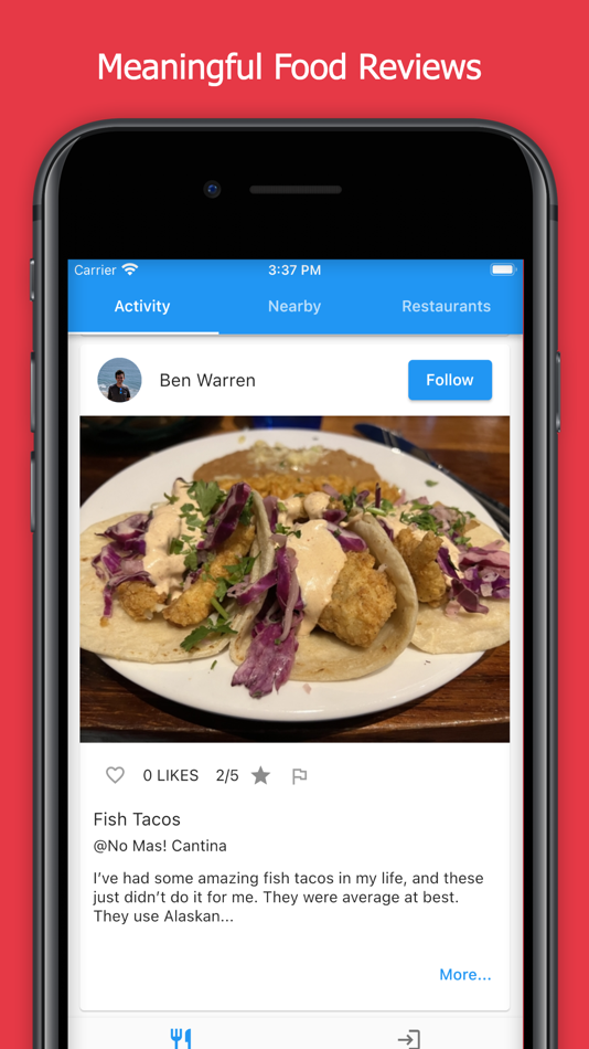 #5. RateMyFood: Eating Storybook (iOS) 由: Benjamin Warren