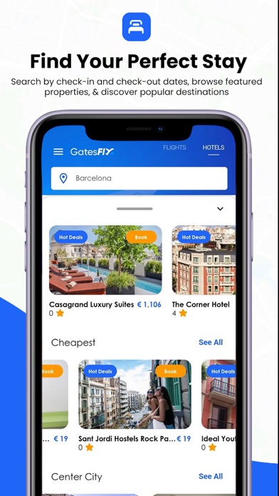 GatesFly:Hotel & Flight Deals Screenshot