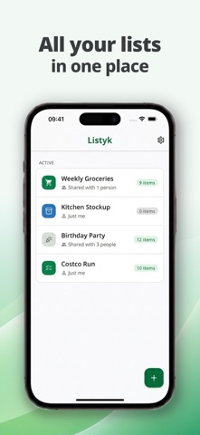Listyk: Grocery List iPhone screenshot