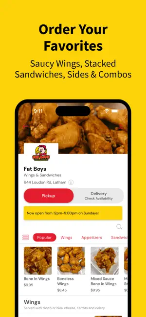Fat Boys Wings & Sandwiches screenshot 2