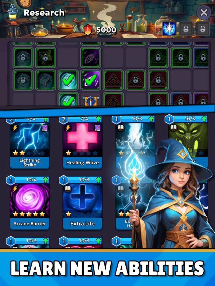 Idle Wizard Tower Defense RPG