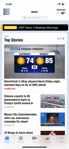 KIMT News 3 iPhone screenshot