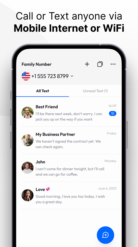 #5. Text &Call Second Phone Number (iOS) By: Codebaker Ltd