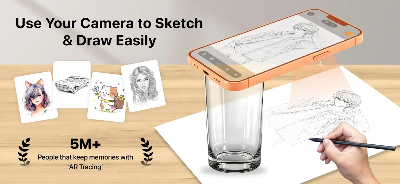 Screenshot #1 pour AR Tracing: Anime Drawing
