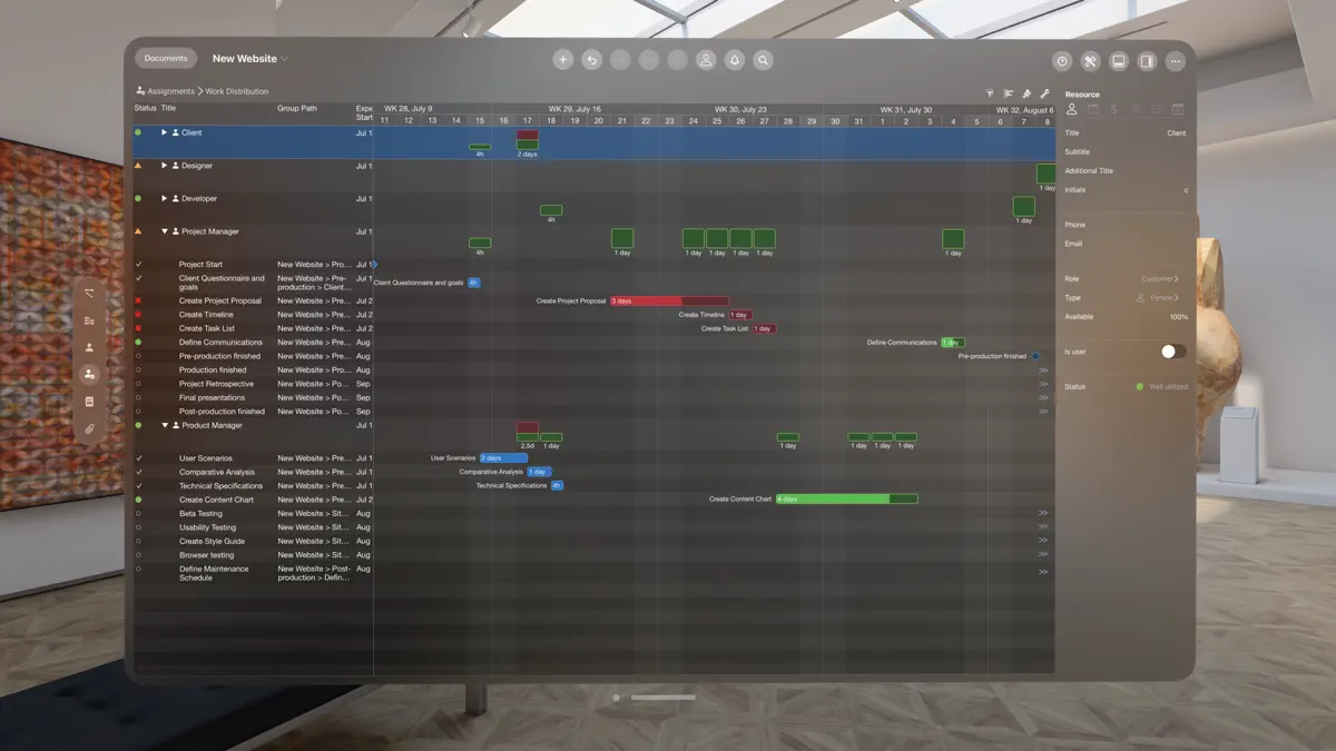 Merlin Project: Gantt + Kanban screenshot 3