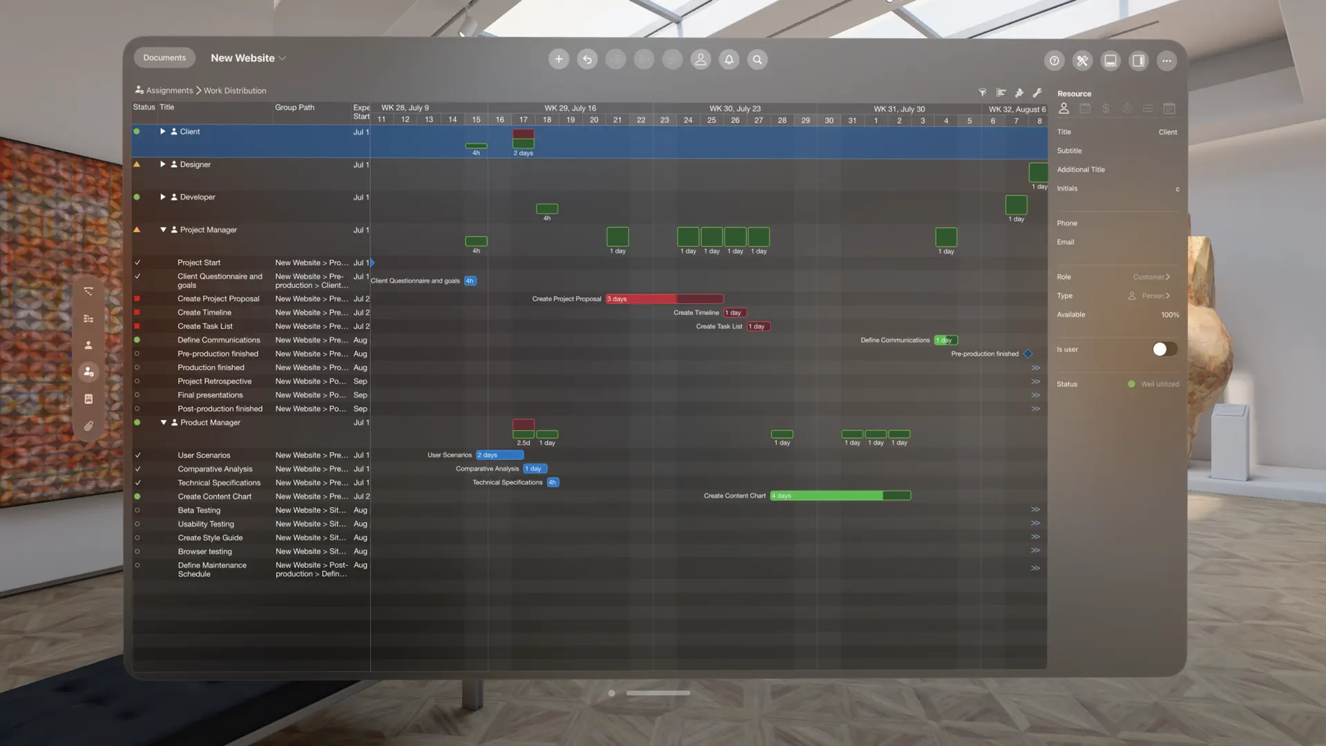 Merlin Project: Gantt + Kanban screenshot 3