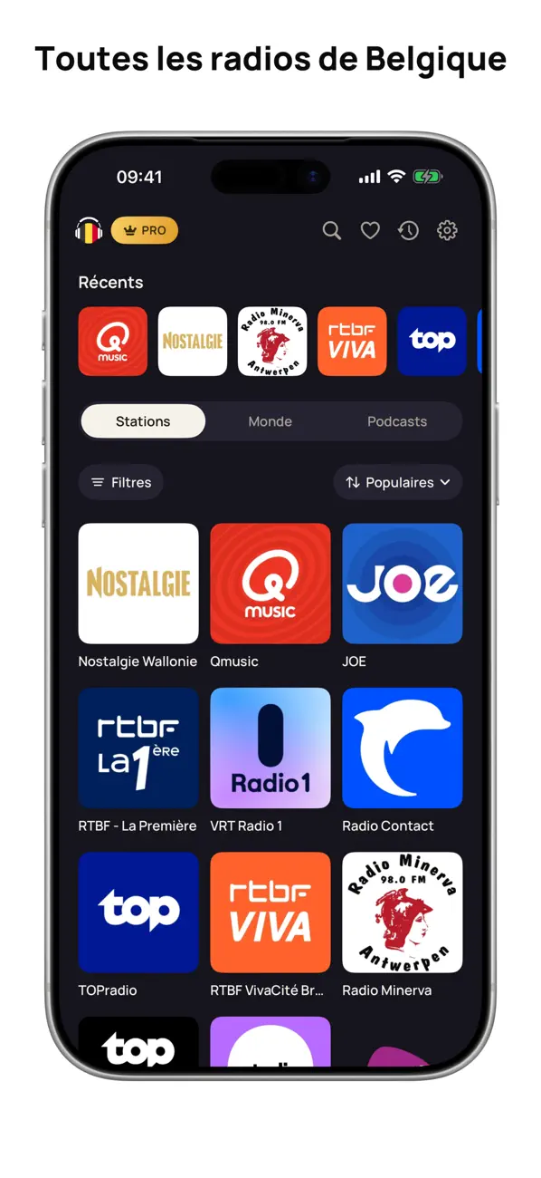 Screenshot #1 pour Radio Belgique – En ligne